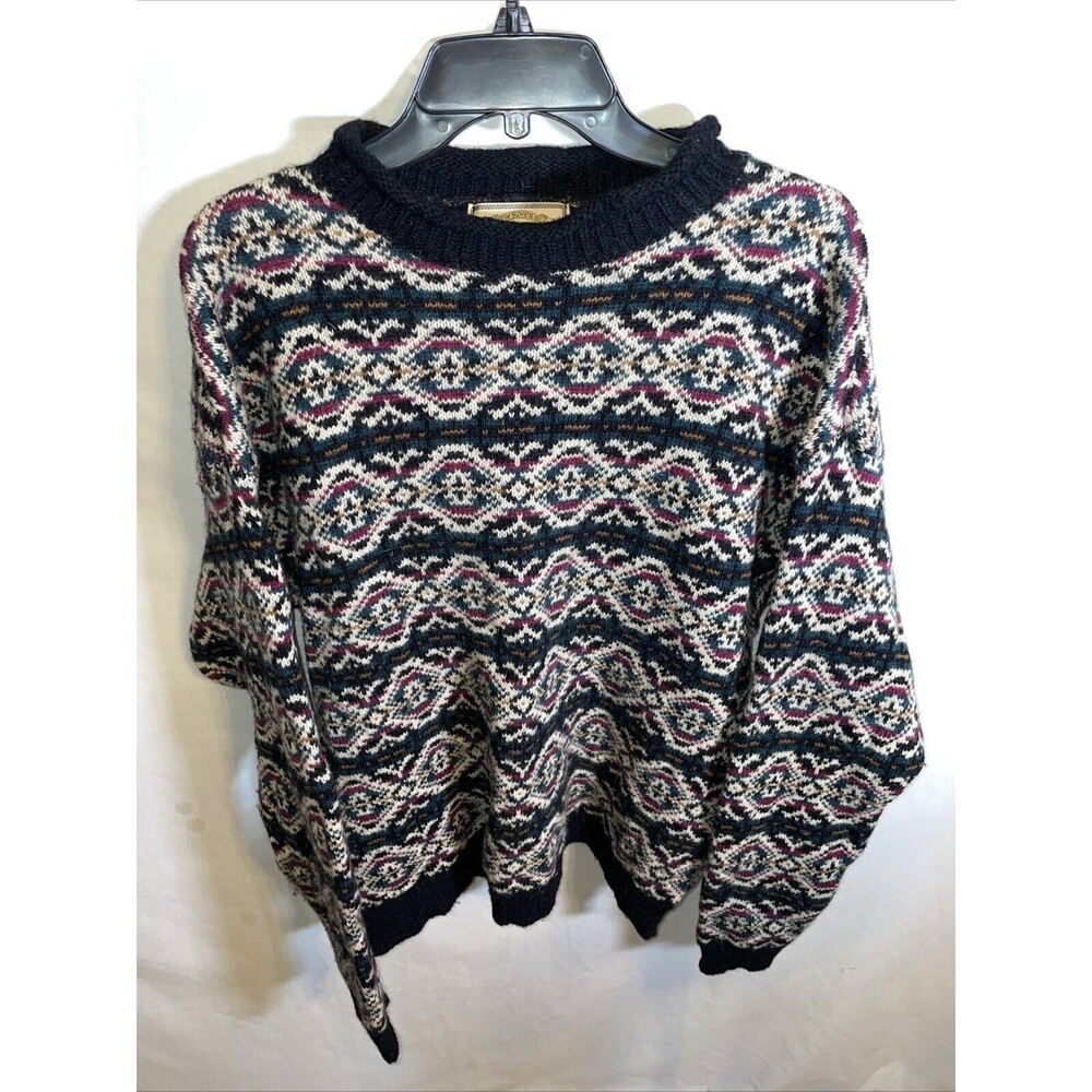 New River Co. Men’s Pullover Sweater Size XL Black Geometric Cozy Comfort